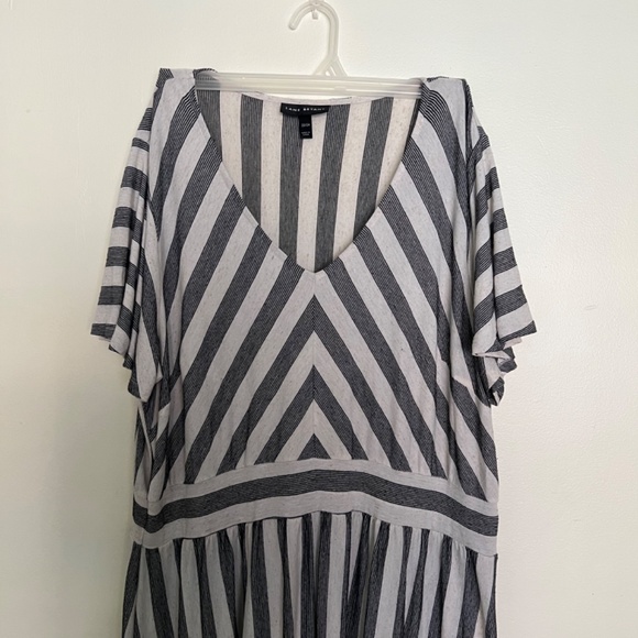 Lane Bryant Short Flutter-Sleeve Striped Maxi Dress Size 22/24 Style 375528 - Picture 3 of 7